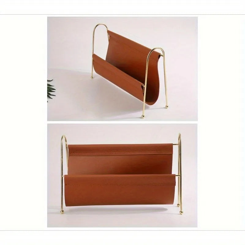 Nordic Gold Frame Magazine Rack