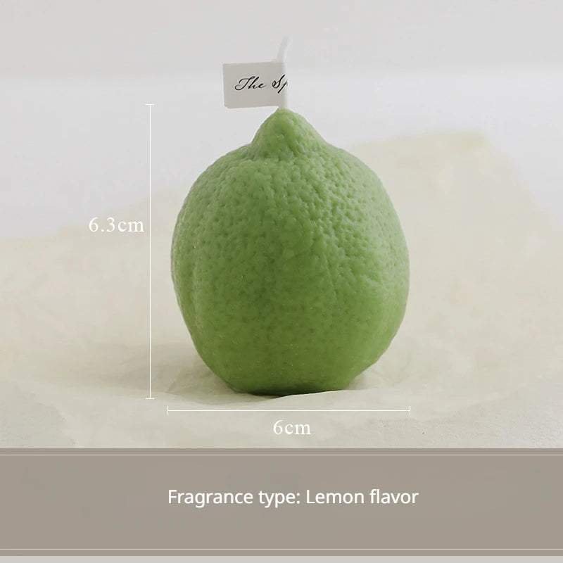Lemon & Lime Artisanal Candle - Realistic Fruit Home Decor