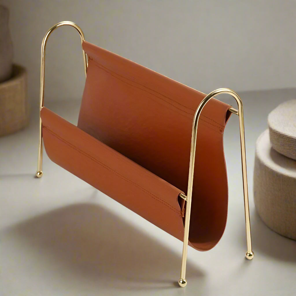 Nordic Gold Frame Magazine Rack