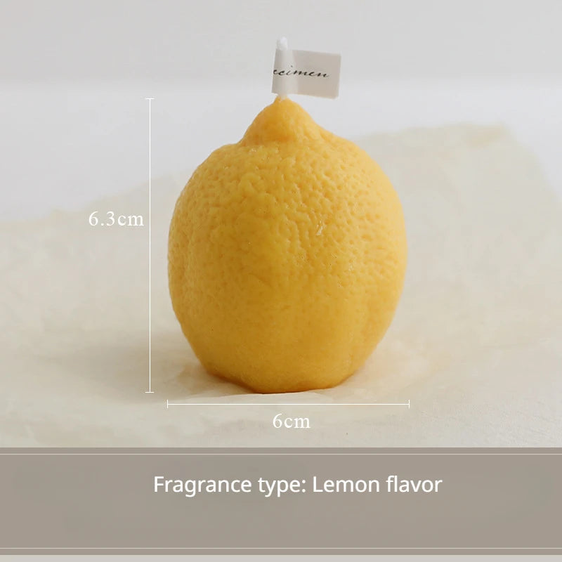 Lemon & Lime Artisanal Candle - Realistic Fruit Home Decor