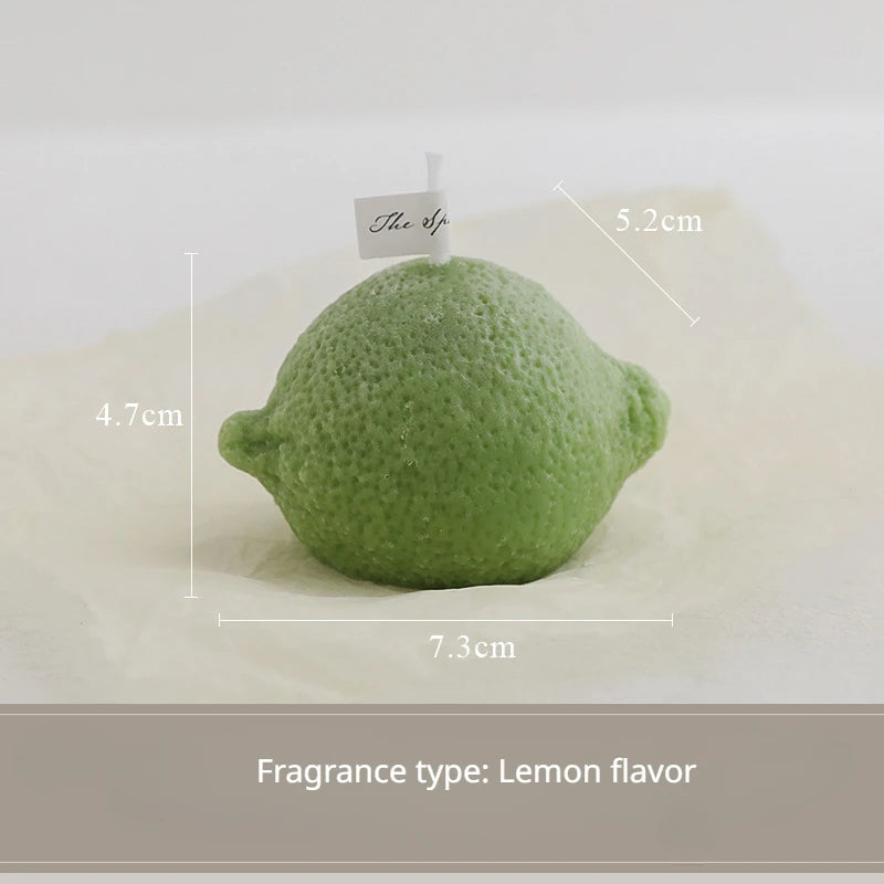 Lemon & Lime Artisanal Candle - Realistic Fruit Home Decor