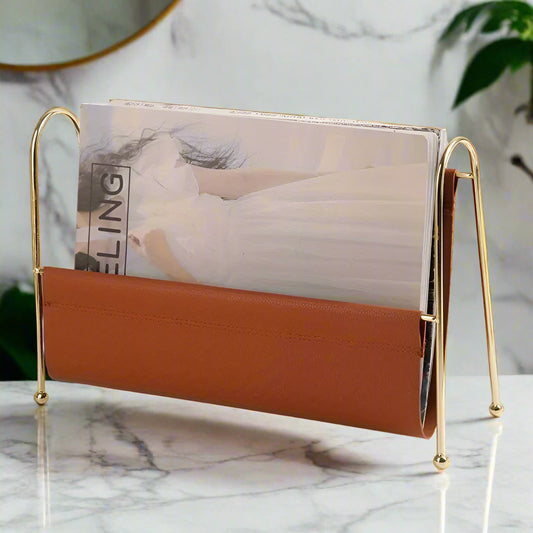 Nordic Gold Frame Magazine Rack